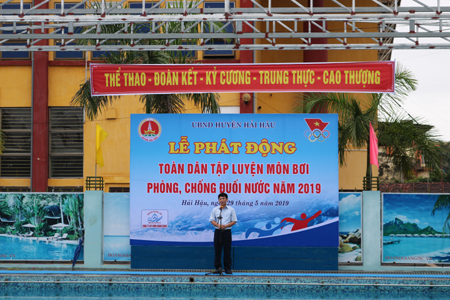 Huyện Hải Hậu tổ chức Lễ phát động toàn dân tập luyện môn bơi phòng, chống đuối nước năm 2019