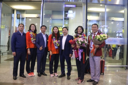 Nam Định đón các vận động viên, huấn luyện viên  Điền kinh tham dự SEA Games 30