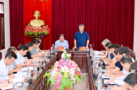 Đoàn kiểm tra của Bộ Chính trị làm việc với  Đảng ủy Sở Văn hóa, Thể thao và Du lịch tỉnh Nam Định